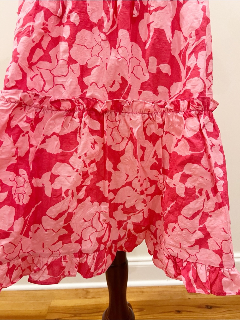 Tuckernuck Hyacinth House Thea Dress Medium Pink Floral Mini Tiered Cottage - Picture 5 of 13